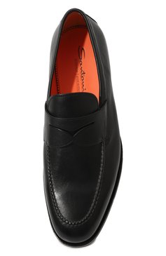 Мужские кожаные пенни-лоферы SANTONI черного цвета, арт. MCNG15609PI2BSLF | Фото 6 (Материал сплава: Проставлено; Материал внутренний: Натуральная кожа; Нос: Не проставлено; Стили: Классический; Материал внешний: Натуральная кожа)