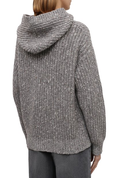 Худи из кашемира и шерсти BRUNELLO CUCINELLI, арт. MBC356219, фото 4