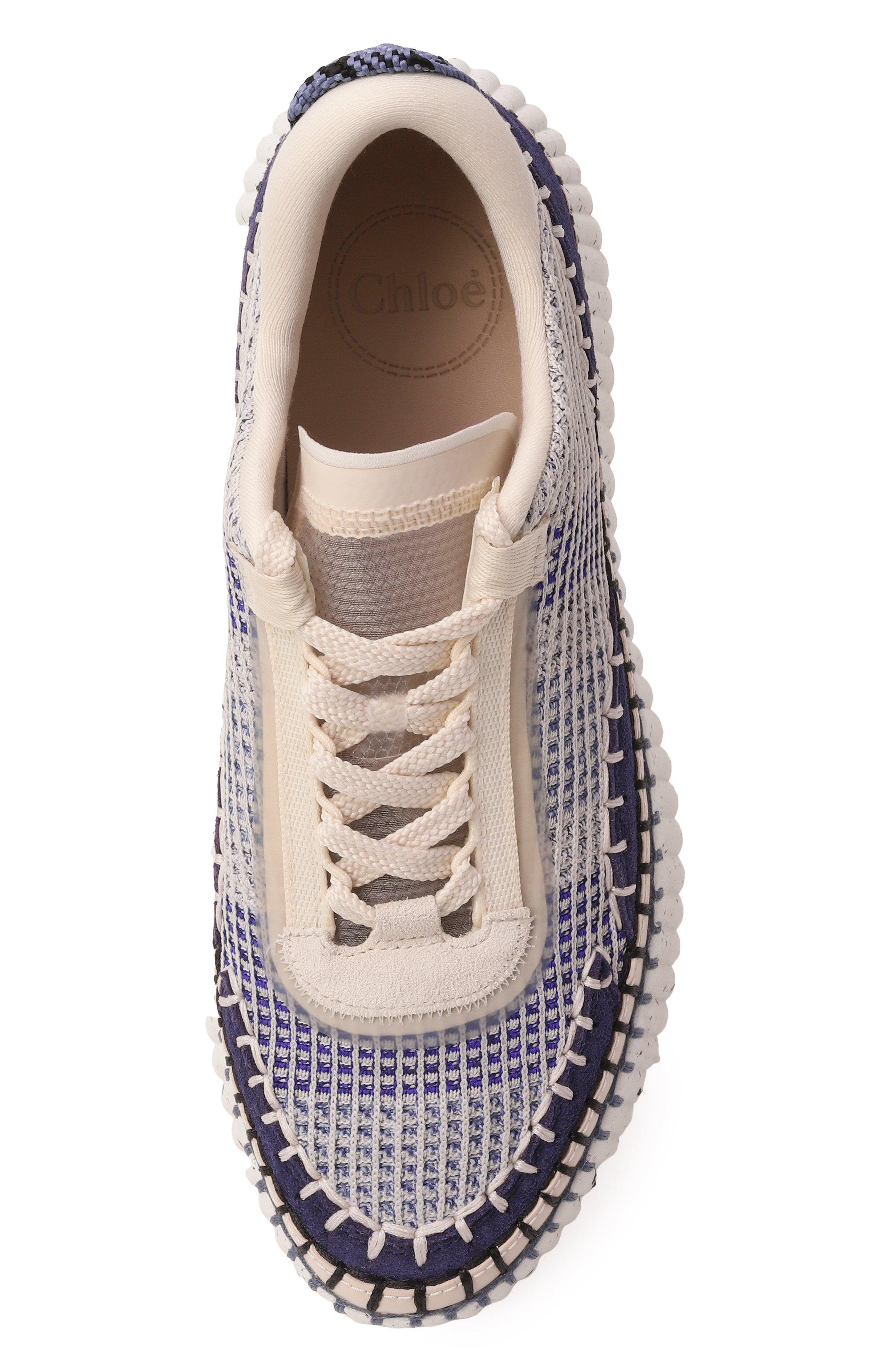 Текстильные кроссовки nama CHLOÉ светло-синего цвета по цене 87550 руб., арт. CHC22S579Y0, фото 6 Текстильные кроссовки nama CHLOÉ, арт. CHC22S579Y0, фото 6