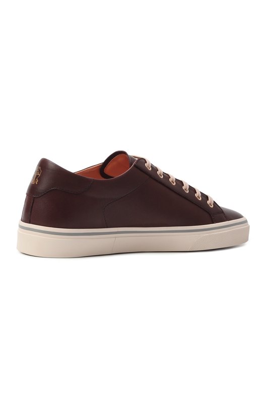 Кожаные кеды Brunello Cucinelli MZUSASP341 Коричневый  MZUSASP341 Фото 5