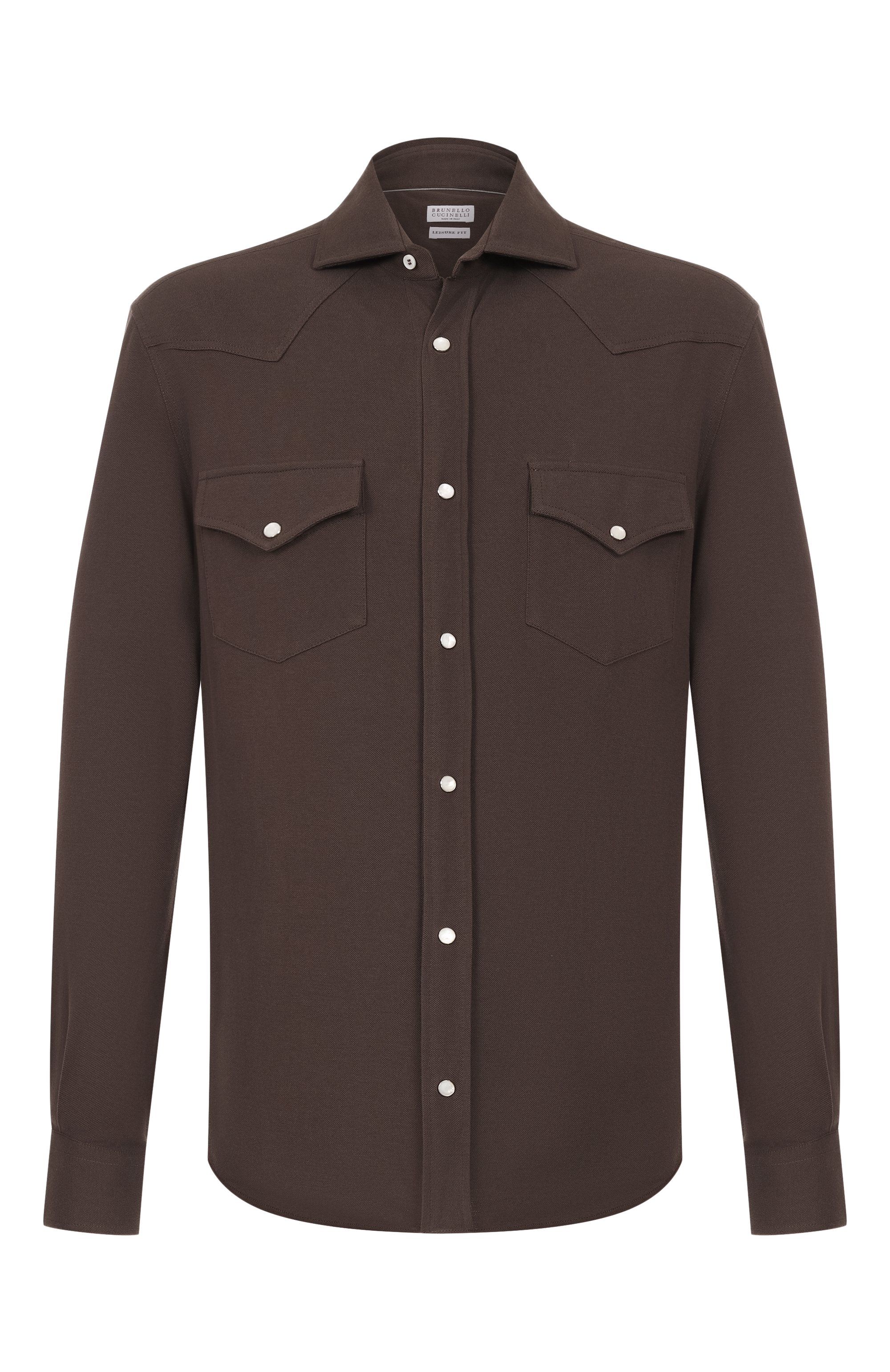 Хлопковая рубашка BRUNELLO CUCINELLI, арт. ME8546666, фото 1