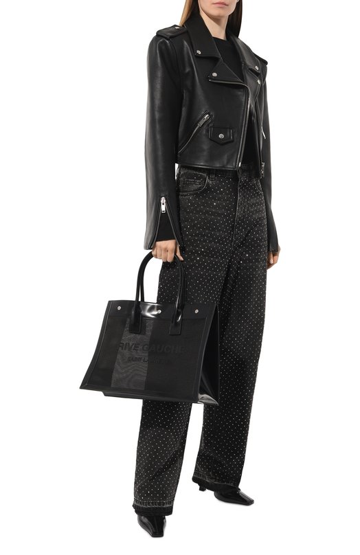 Сумка-тоут Rive Gauche small Saint Laurent 743153/FABXI Чёрный  743153/FABXI Фото 7