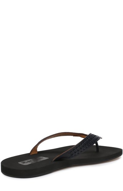 Кожаные шлепанцы с плетением RALPH LAUREN, арт. 815697994, фото 4
