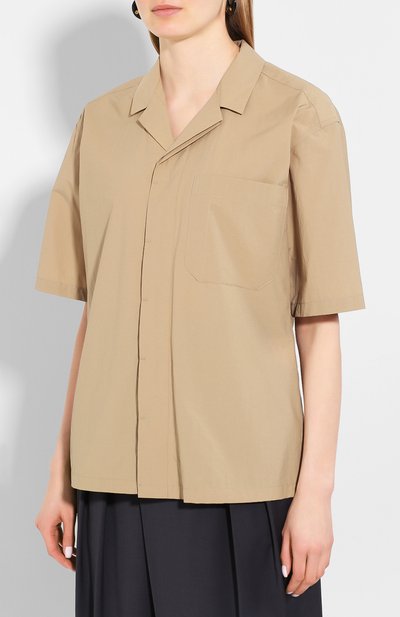 Рубашка LOW CLASSIC хаки цвета по цене 23250 руб., арт. L0W20SS_SH06KK, фото 3 Рубашка LOW CLASSIC, арт. L0W20SS_SH06KK, фото 3