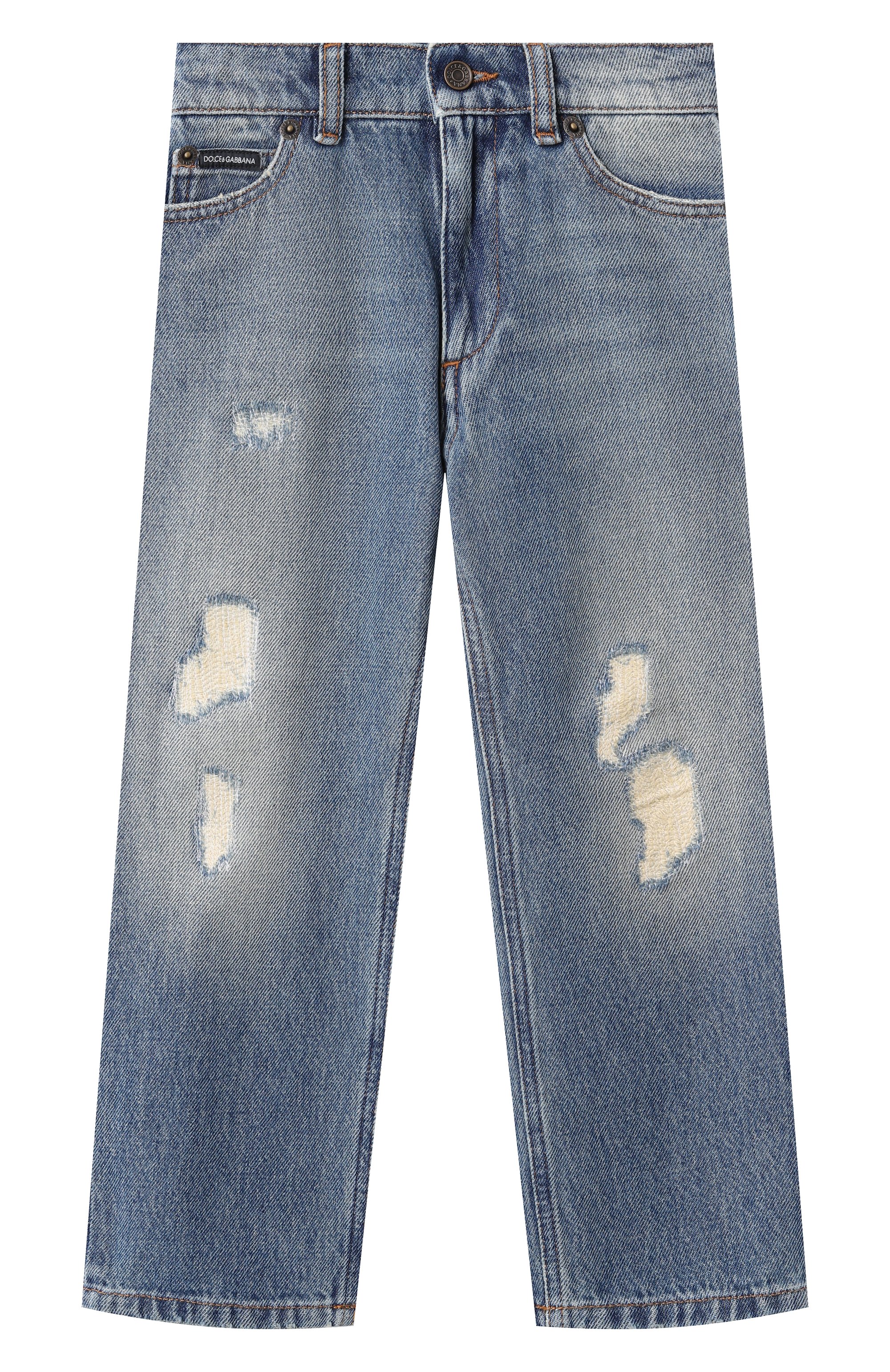 Джинсы DOLCE & GABBANA голубого цвета по цене 51700 руб., арт. L42F44/LDD10/8-14, фото 1 Джинсы DOLCE & GABBANA, арт. L42F44/LDD10/8-14, фото 1