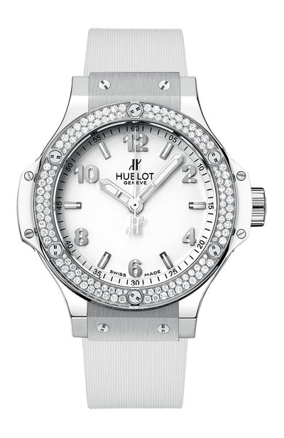 Женские часы big bang steel white diamonds HUBLOT, арт. 361.SE.2010.RW.1104