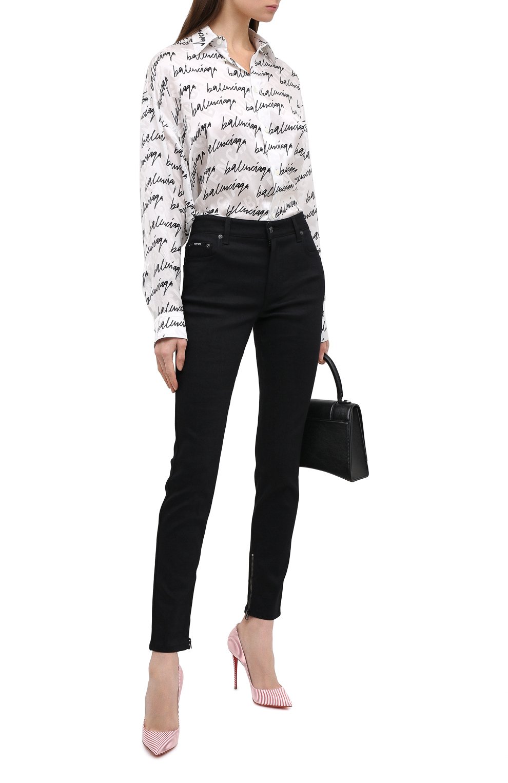 Кожаные туфли pigalle follies 100 CHRISTIAN LOUBOUTIN, арт. pigalle follies 100 patent stripes, фото 2