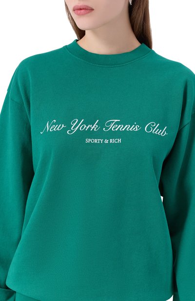 Хлопковый свитшот SPORTY AND RICH, арт. ST071621402GR03, фото 5