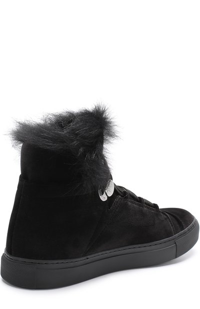Высокие текстильные кеды на шнуровке MONCLER, арт. C2-09A-20321-00-019B8, фото 4