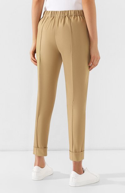 Шерстяные брюки KENZO бежевого цвета по цене 25250 руб., арт. 2PA1675AW, фото 4 Шерстяные брюки KENZO, арт. 2PA1675AW, фото 4
