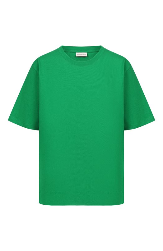Хлопковая футболка Dries Van Noten 011100/3600 Зелёный 011100/3600