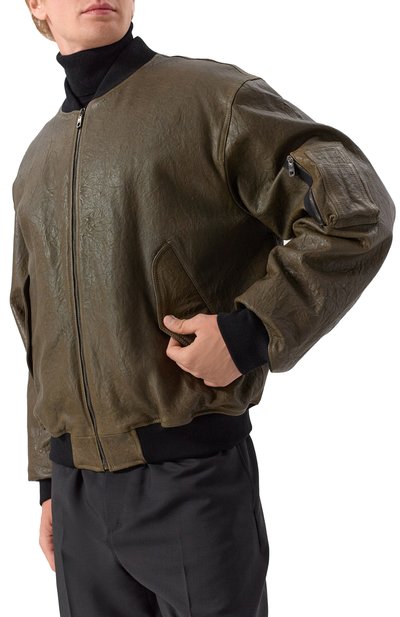 Кожаный бомбер DOLCE & GABBANA, арт. G9BEDL/HULUC, фото 5
