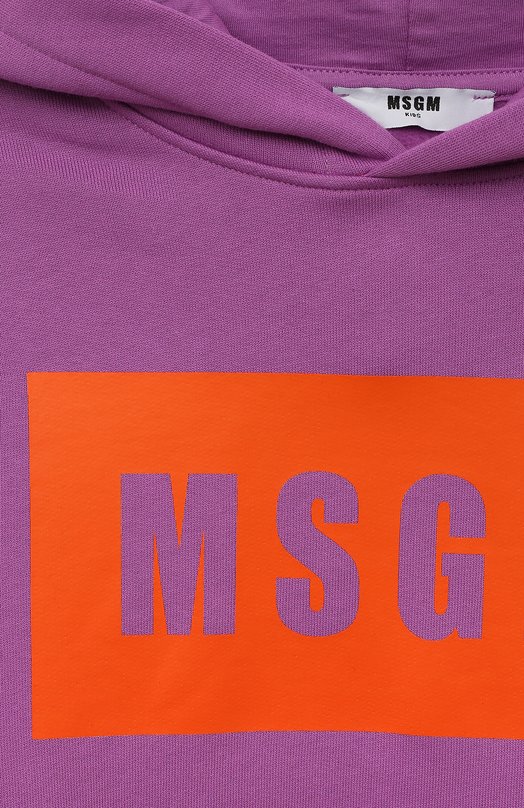 

Хлопковое худи MSGM kids, Сиреневый