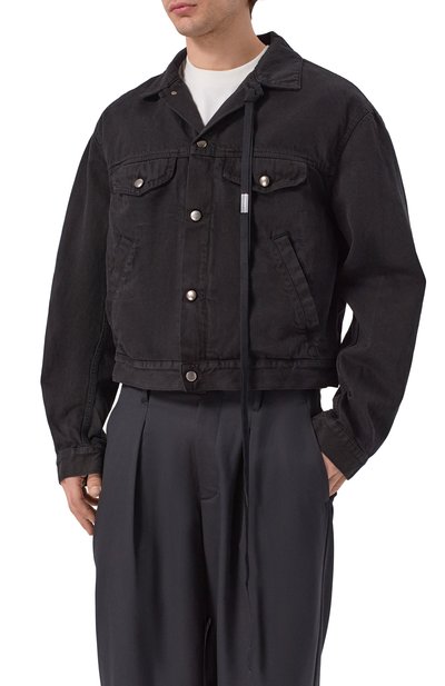 Джинсовая куртка ANN DEMEULEMEESTER черного цвета по цене 107500 руб., арт. B0012717/FA038, фото 3 Джинсовая куртка ANN DEMEULEMEESTER, арт. B0012717/FA038, фото 3