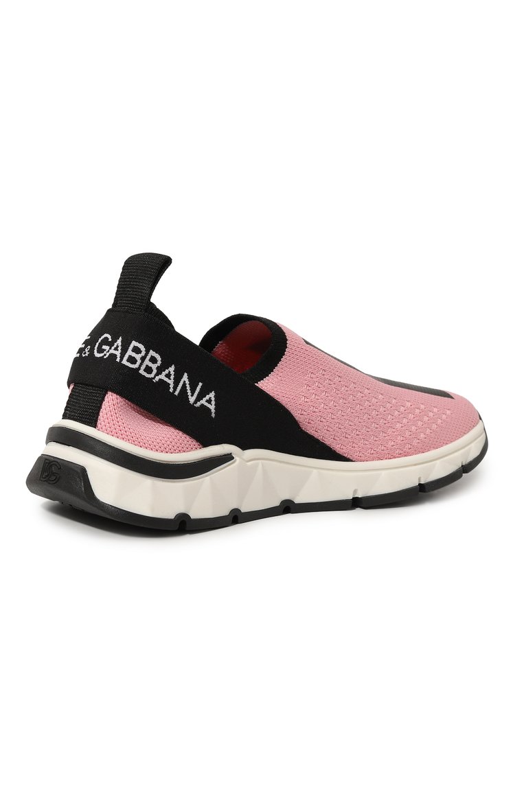 Мужского текстильные кроссовки sorrento 2.0 DOLCE & GABBANA розового цвета, арт. DA5170/AA836/24-28 | Фото 3 (Материал внутренний: Текстиль, Натуральная кожа; Материал внешний: Текстиль; Нос: Не проставлено; Региональные ограничения белый список (Axapta Mercury): Не проставлено)