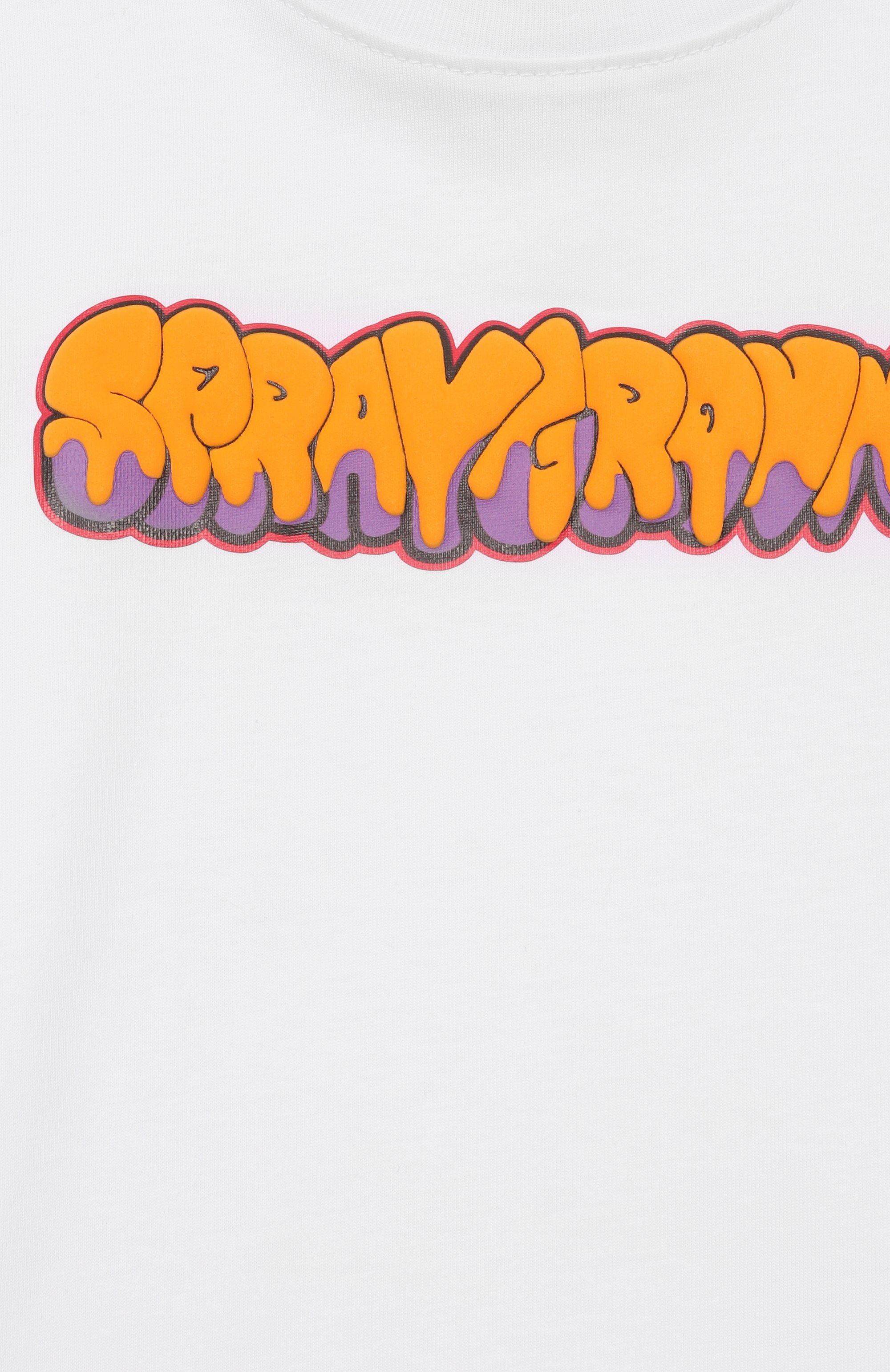 Хлопковая футболка SPRAYGROUND, арт. SPY1436WHT/MAKES THE W0RLD G0 R0UND WHITE 0VER T-S, фото 3
