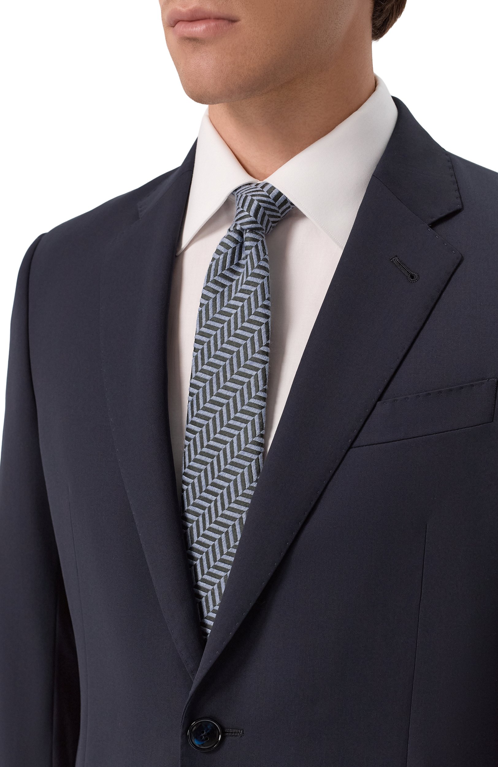Галстук из шерсти и шелка GIORGIO ARMANI, арт. GM000800/TE22446, фото 2