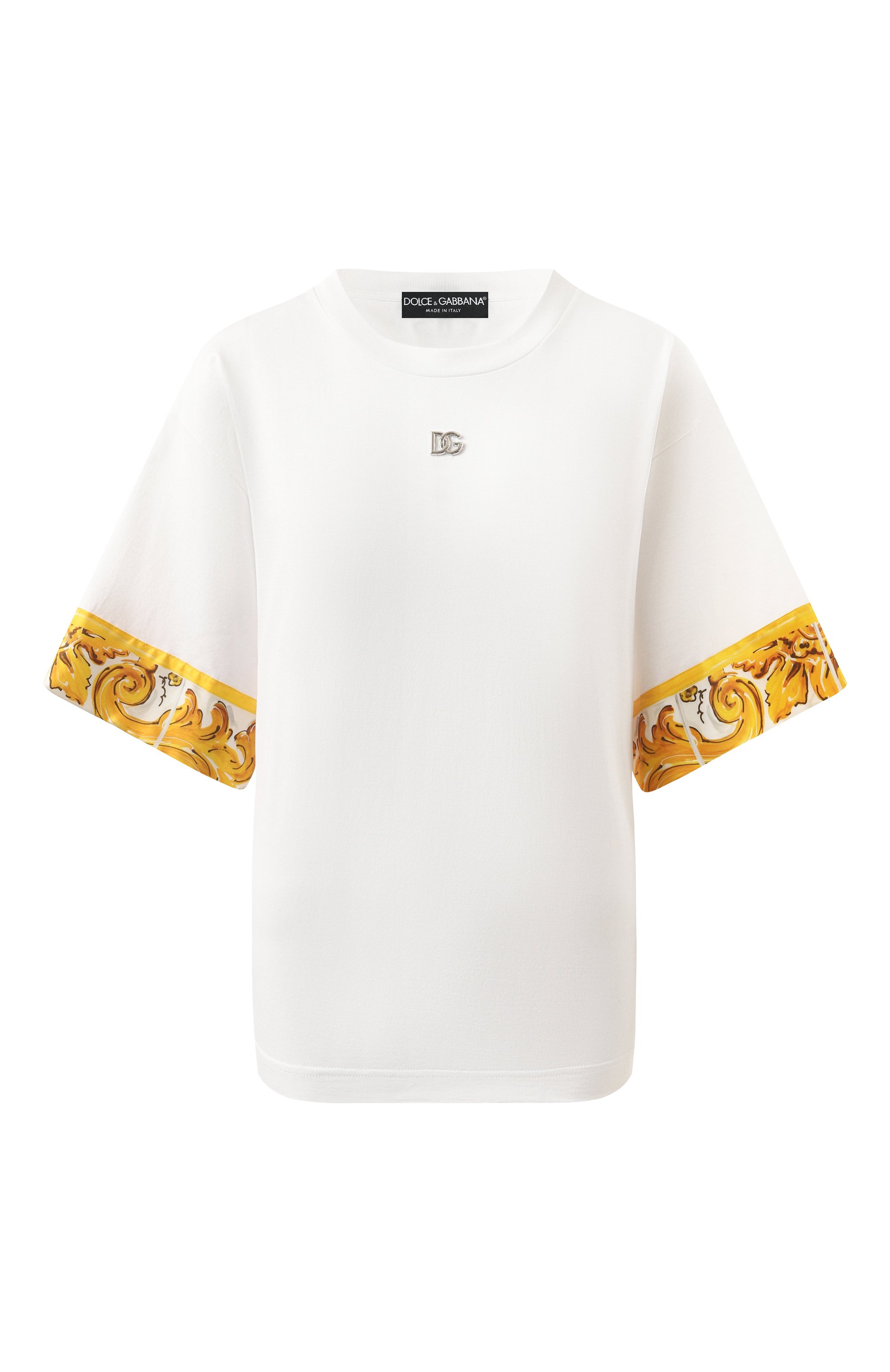 Футболка из хлопка и шелка DOLCE & GABBANA, арт. F8V06T/GDCK6, фото 1