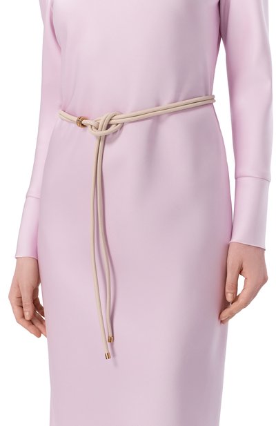 Кожаный пояс AGNONA кремового цвета по цене 53650 руб., арт. L61002E/U8090E, фото 2 Кожаный пояс AGNONA, арт. L61002E/U8090E, фото 2