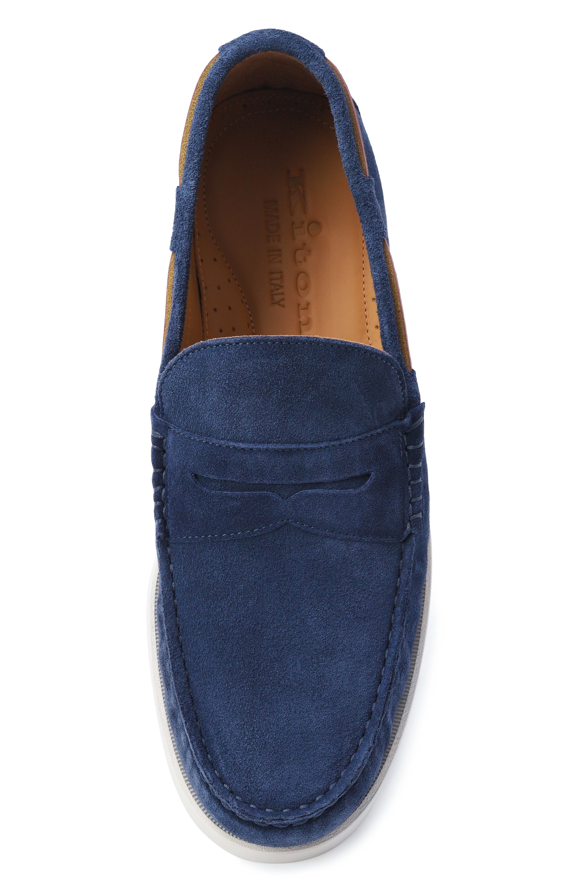 Замшевые пенни-лоферы KITON, арт. USSA265N00108, фото 5