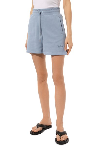 Хлопковые шорты WOOLRICH голубого цвета по цене 13750 руб., арт. CFWWSH0029FR/UT3024, фото 3 Хлопковые шорты WOOLRICH, арт. CFWWSH0029FR/UT3024, фото 3