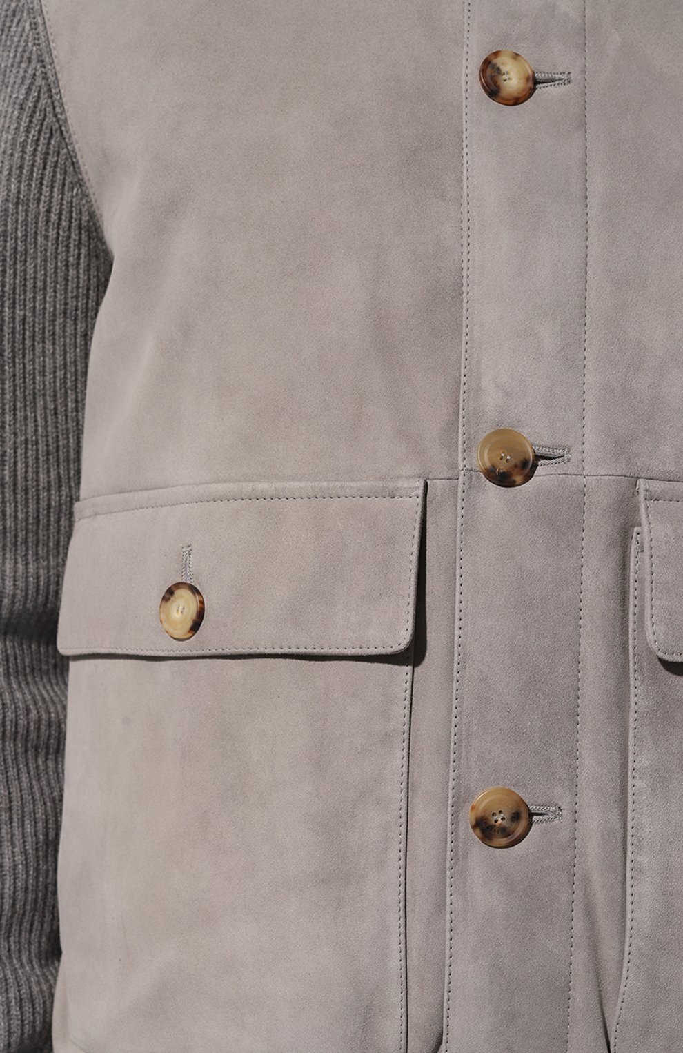 Комбинированный кардиган BRUNELLO CUCINELLI серого цвета по цене 673500 руб., арт. M0PCL1955, фото 5 Комбинированный кардиган BRUNELLO CUCINELLI, арт. M0PCL1955, фото 5