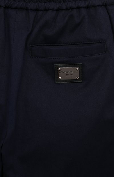 Хлопковые джоггеры DOLCE & GABBANA синего цвета по цене 33050 руб., арт. L44P22/G7J0X/2-6, фото 3 Хлопковые джоггеры DOLCE & GABBANA, арт. L44P22/G7J0X/2-6, фото 3