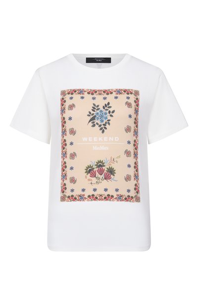 Женская хлопковая футболка WEEKEND MAX MARA, арт. WKDPANTERA