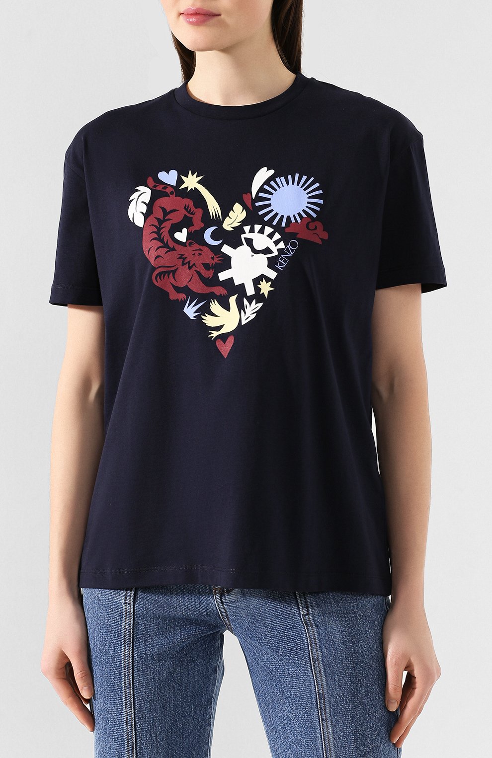 Хлопковая футболка KENZO, арт. FA52TS9614W8, фото 3