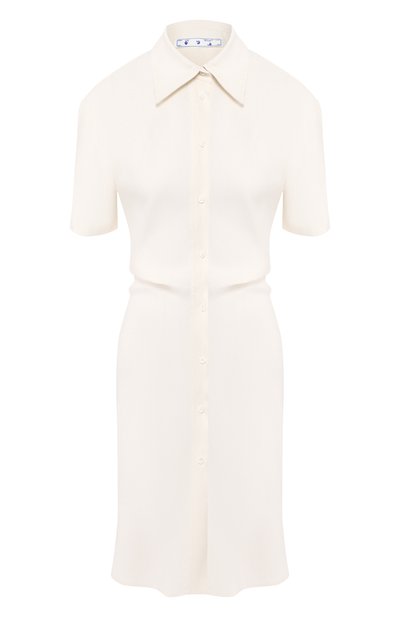 Женское платье из смеси льна и вискозы OFF-WHITE, арт. 0WDB236S20FAB0020100