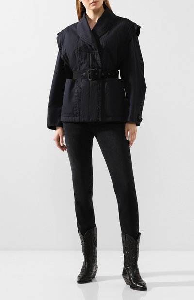 Хлопковая куртка ISABEL MARANT ETOILE черного цвета по цене 49950 руб., арт. VE1207-20P007E/RAINE, фото 2 Хлопковая куртка ISABEL MARANT ETOILE, арт. VE1207-20P007E/RAINE, фото 2