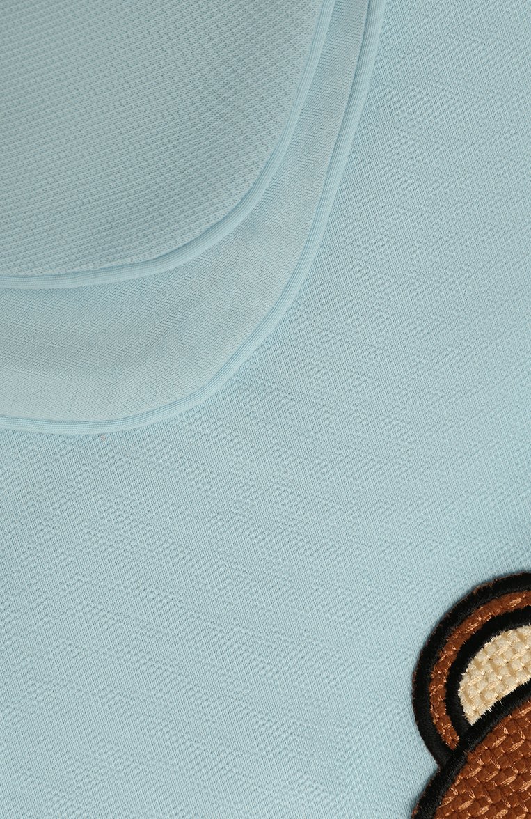 Детского хлопковое одеяло MOSCHINO голубого цвета, арт. MRB005/LCA34 | Фото 2 (Материал: Хлопок, Текстиль; Нос: Не проставлено; Региональные ограничения белый список (Axapta Mercury): Не проставлено)