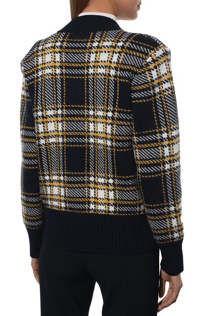 Шерстяной кардиган SAINT LAURENT разноцветного цвета по цене 120500 руб., арт. 670067/Y75GB, фото 4 Шерстяной кардиган SAINT LAURENT, арт. 670067/Y75GB, фото 4