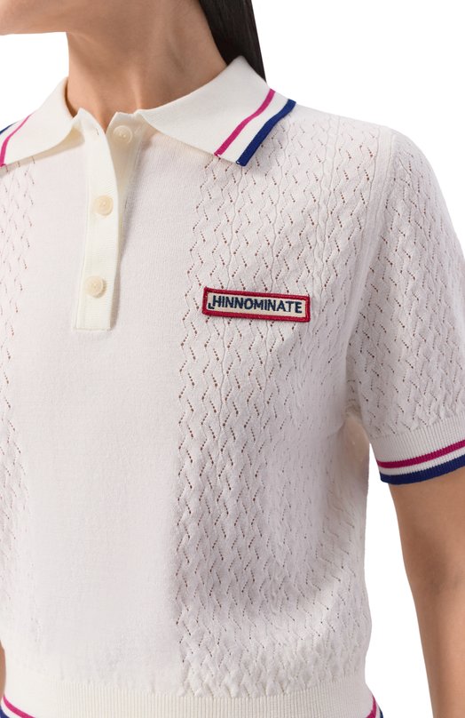 Поло из вискозы HINNOMINATE HMABW02471 Белый  HMABW02471 Фото 5
