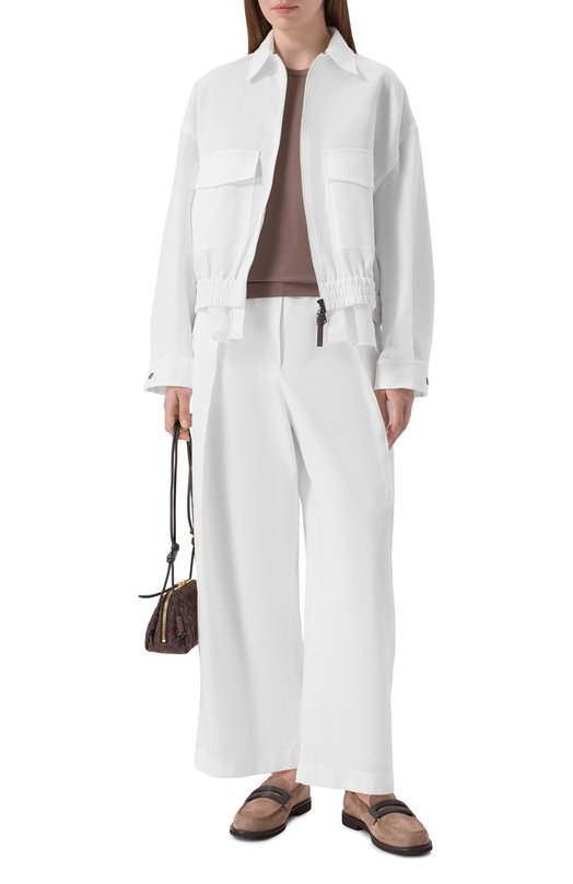 Хлопковая куртка Brunello Cucinelli MQ986EJ706 Белый  MQ986EJ706 Фото 2