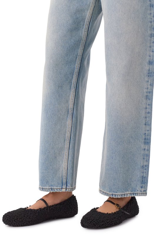 Балетки Carla из овчины Gianvito Rossi G25312.05G0M.SKCNENE Чёрный  G25312.05G0M.SKCNENE Фото 2