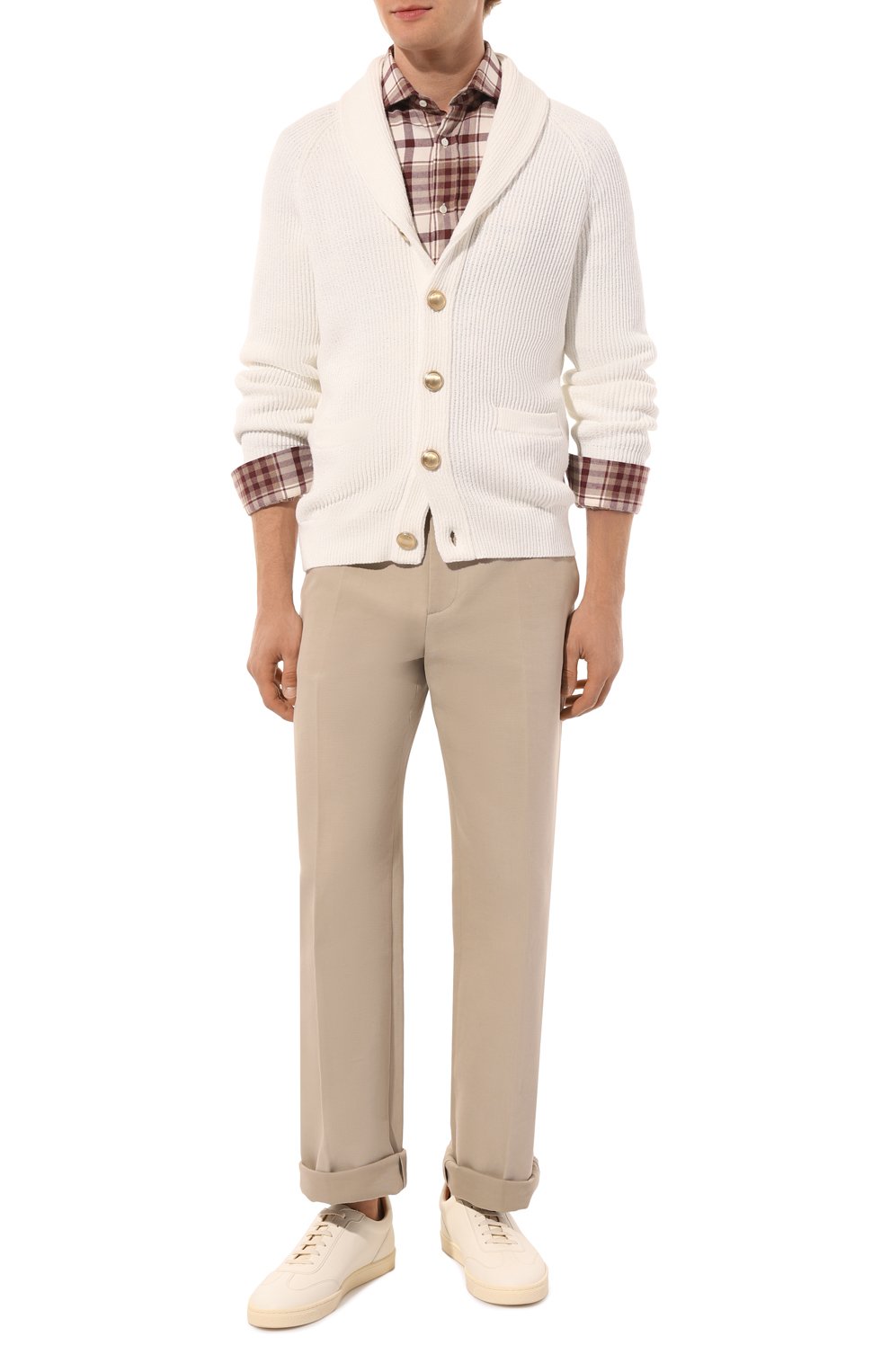 Кожаные кеды BRUNELLO CUCINELLI, арт. MZUDCAN309, фото 2