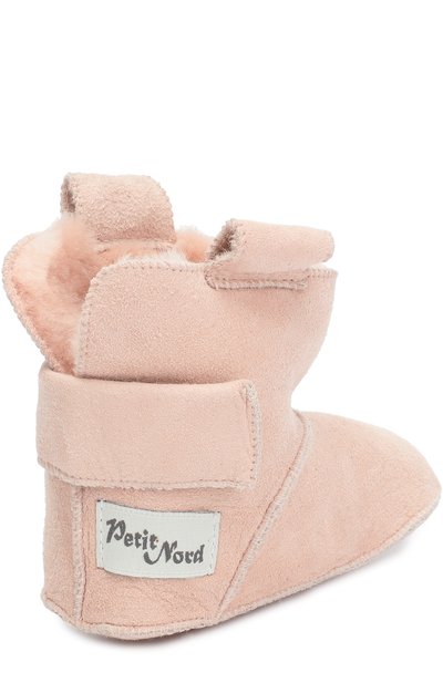 Утепленные пинетки с отделкой из овчины PETIT NORD розового цвета по цене 6590 руб., арт. 2119, фото 3 Утепленные пинетки с отделкой из овчины PETIT NORD, арт. 2119, фото 3