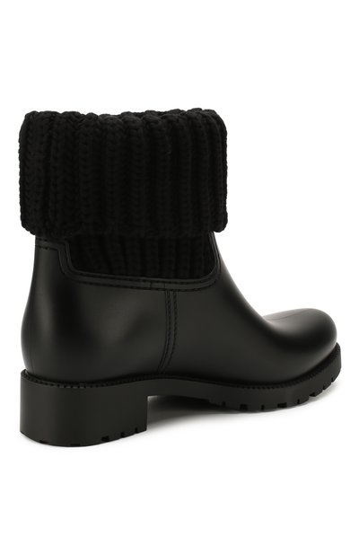 Резиновые сапоги MONCLER черного цвета по цене 24800 руб., арт. F1-09B-4G700-00-01623, фото 4 Резиновые сапоги MONCLER, арт. F1-09B-4G700-00-01623, фото 4