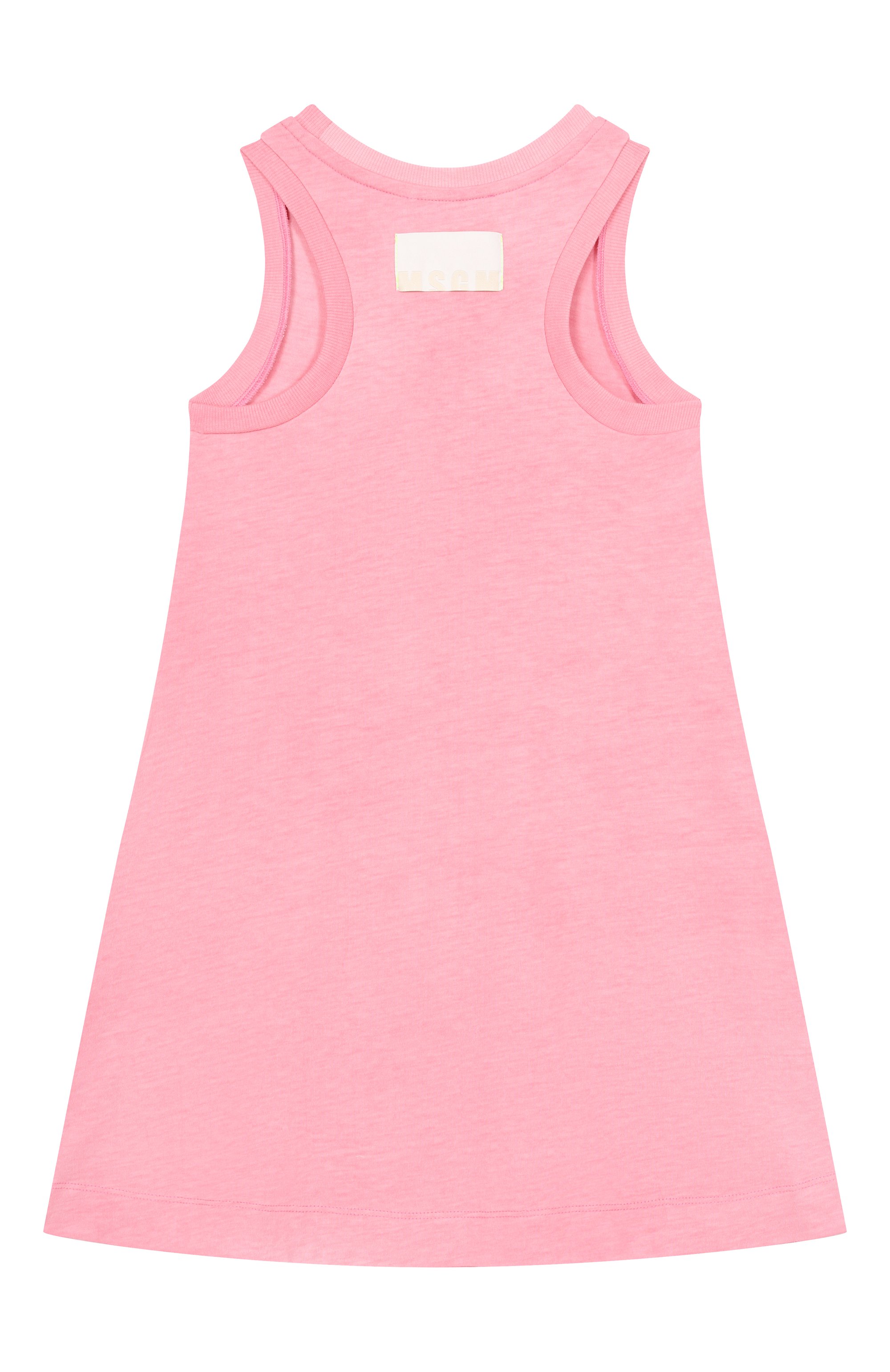Хлопковое платье MSGM KIDS розового цвета по цене 8285 руб., арт. S6MSJGDR161, фото 2 Хлопковое платье MSGM KIDS, арт. S6MSJGDR161, фото 2