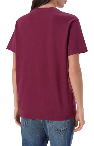 Хлопковая футболка N21 бордового цвета по цене 21400 руб., арт. F051/6328, фото 4 Хлопковая футболка N21, арт. F051/6328, фото 4