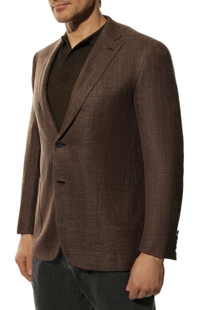 Пиджак из шерсти и шелка BRIONI, арт. RG0J0P/P1A77/BRUNIC0, фото 3