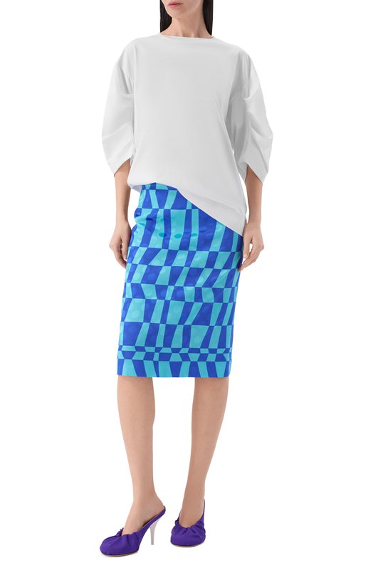 Хлопковая футболка Dries Van Noten 011107/3603 Белый  011107/3603 Фото 2