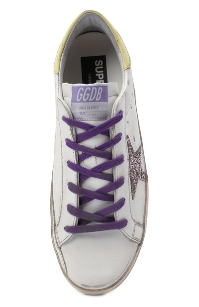 Кожаные кеды superstar GOLDEN GOOSE DELUXE BRAND, арт. GWF00101.F001554, фото 5