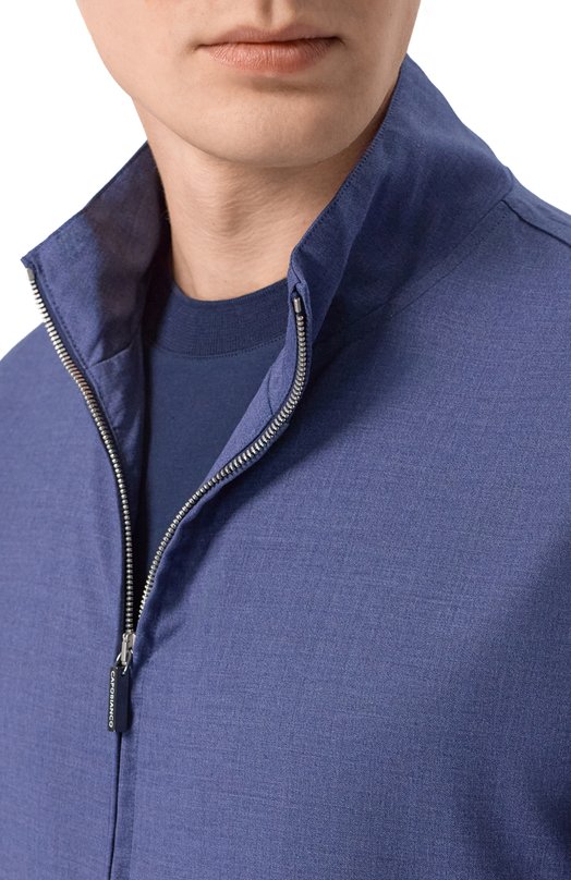 Шерстяной бомбер Capobianco 20M189.FU00. Синий  20M189.FU00. Фото 5