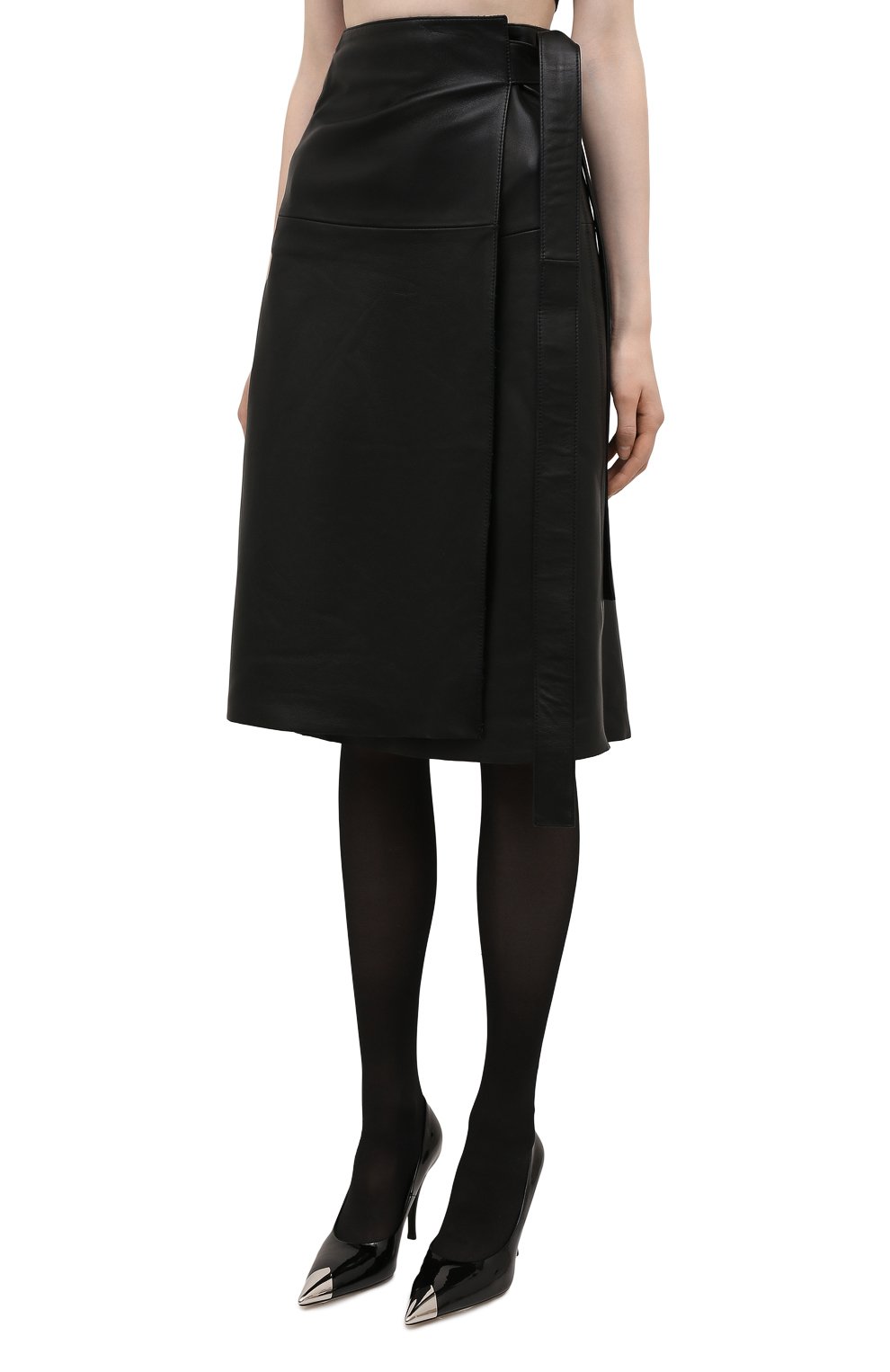 Кожаная юбка BATS черного цвета по цене 41200 руб., арт. FW21/S_010, фото 3 Кожаная юбка BATS, арт. FW21/S_010, фото 3