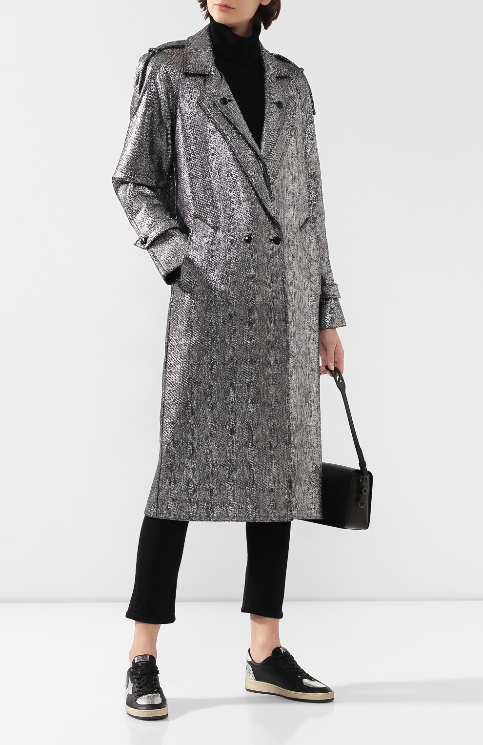 Пальто RTA серебряного цвета по цене 107000 руб., арт. WF9358-4012BSTD, фото 2 Пальто RTA, арт. WF9358-4012BSTD, фото 2