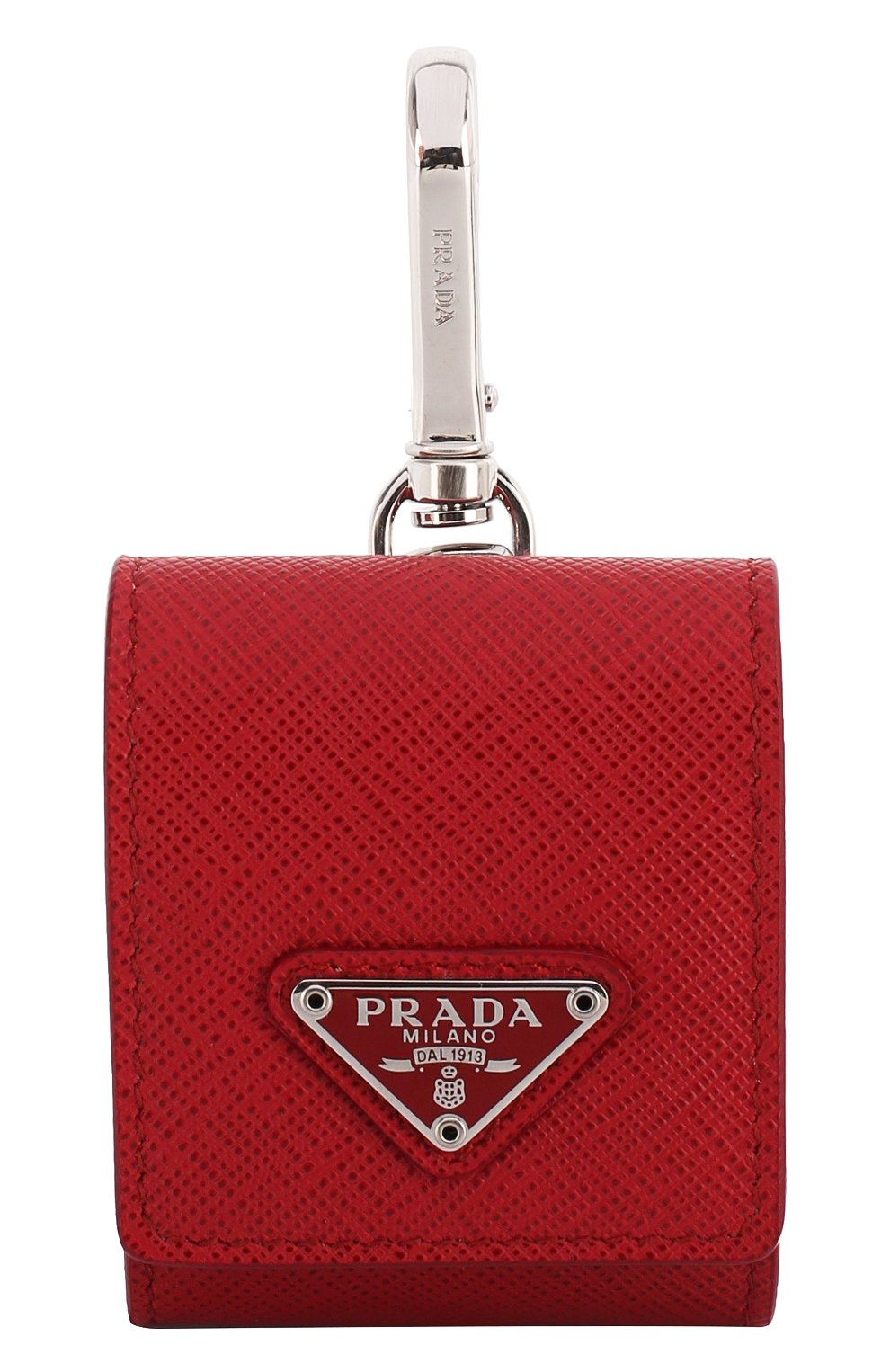Кожаный чехол для airpods PRADA красного цвета по цене 44000 руб., арт. 2TT106-2AHF-F068Z, фото 1 Кожаный чехол для airpods PRADA, арт. 2TT106-2AHF-F068Z, фото 1