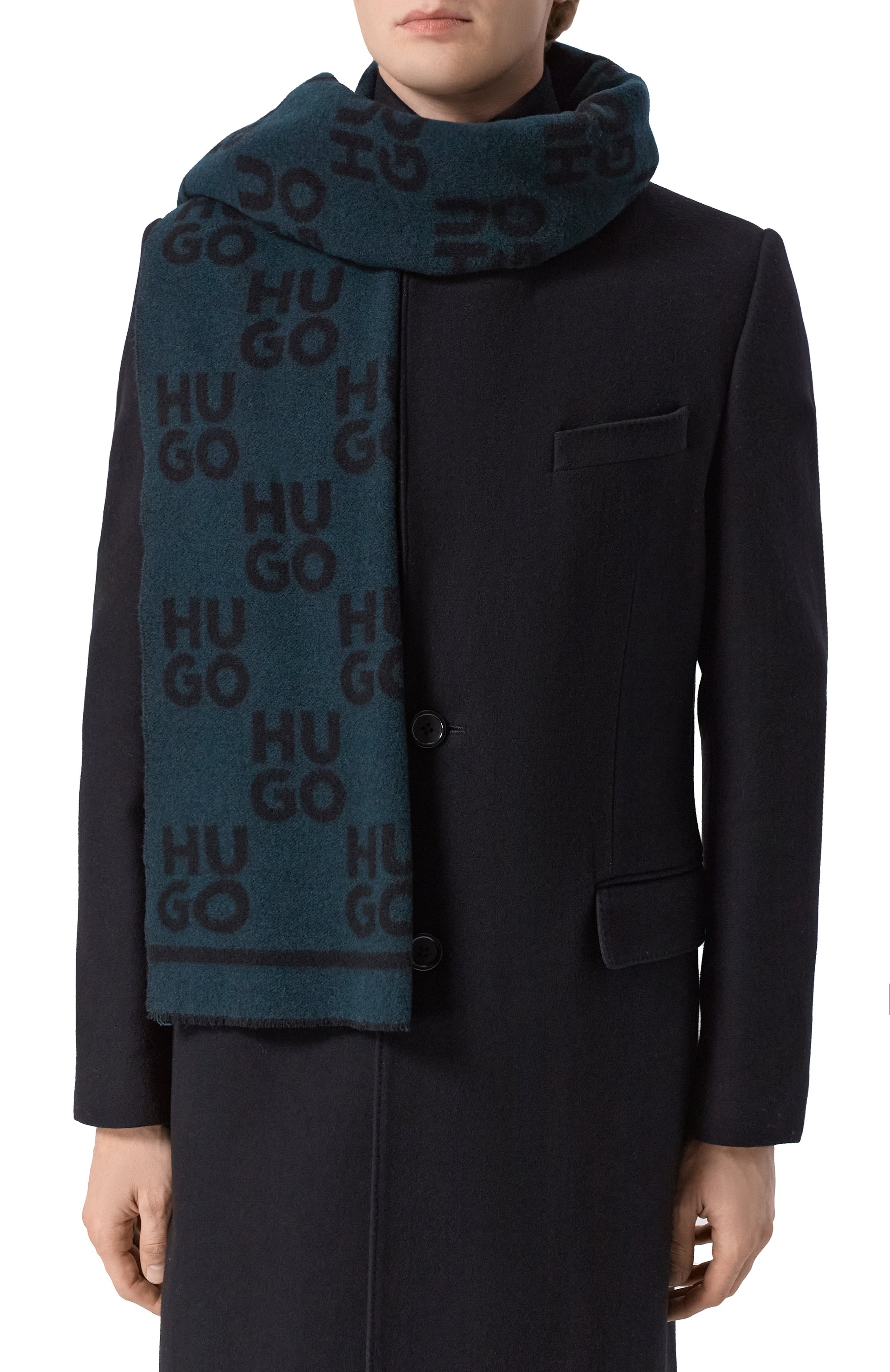 Шерстяной шарф HUGO, арт. 50524767, фото 2