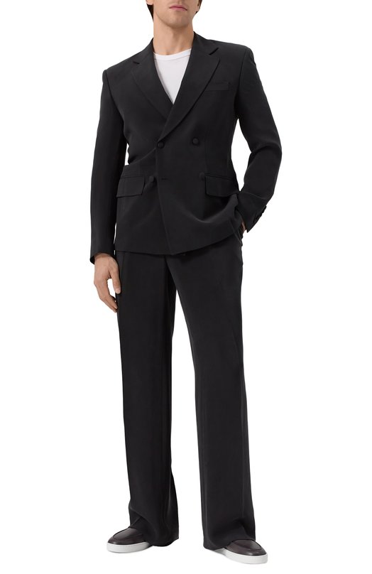 Шелковые брюки Jacob Lee MWP005SS25-SB Чёрный  MWP005SS25-SB Фото 2